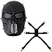 Dopromal Metallic Cosplay Skull Skeletion Airsoft Mask Full Head tactical facemask for CS War BB Game