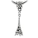 Sexy Sparkles Eiffel Tower Charm 3D Dangle Charm Bead For Snake Chain Charm Bracelet