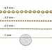 The Bling Factory 2.3mm 24K Gold Plated Ball Chain Necklace, 24