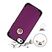 Alkax for iPhone SE Case, Dual Layer Armor Heavy Duty Rugged Slim Series Soft-Interior+Hard Protective Cover Bumper for Apple iPhone SE + 1 Stylus Pen (Dark Purple)