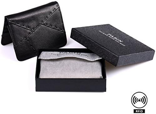 Pabin Mens Wallet Slim RFID Blocking Bifold Wallet for Men Trifold Leather Credit Card Holder
