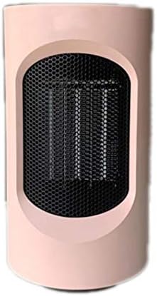 LFDYAHAW Portable Electric heater Home office desktop heater mini hot air blower 600W two gears can be adjusted/overheat protection (Color : Pink)