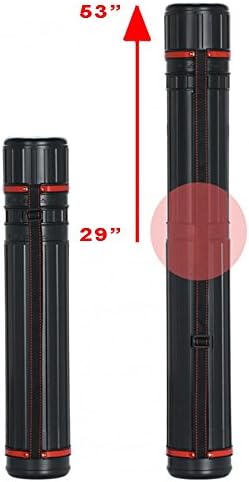 Acurit Telescoping Shipping-Mailing-Storage Tubes 29"-53" / 4.9" Diameter - Black