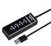 Foxnovo 4-port USB 3.0 Hub, Ultra Slim, Super Speed Data Transfer Rates up to 5Gbps for Windows Mac OS Linux