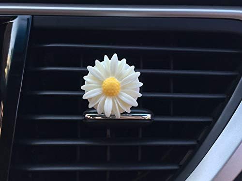 Wendy Hernamdez asc Cute Daisy Perfume Clip Air Mini Conditioning Vent Diffuser Air Freshener(White)