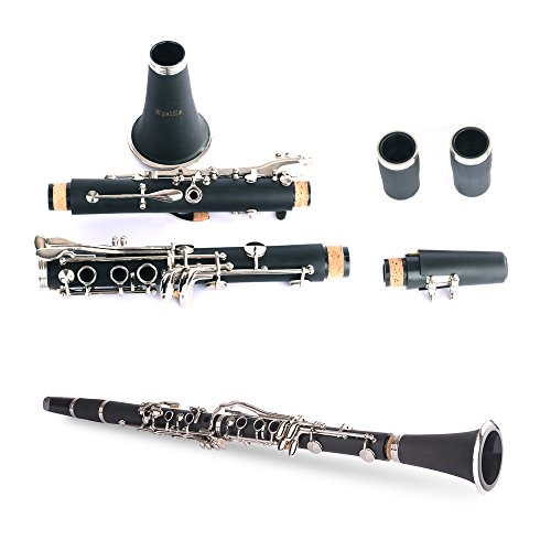 Apelila Professional Bb Clarinet Classic Music Orchestra Beginner Reed Woodwind w/Case - Thumbnail 3