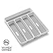 madesmart Classic Small Silverware Tray - White | CLASSIC COLLECTION | 5-Compartments | Icons help sort Flatware, Utensils and Cutlery | Soft-grip Lining and Non-slip Feet | BPA-Free primary