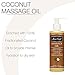 Bon Vital' Coconut Massage Oil with 100% Pure Fractionated Coconut Oil to Repair Dry Skin, Used by Massage Therapists and At-Home Use for Therapeutic Massages and Relaxation, 8 Oz, Label may Vary