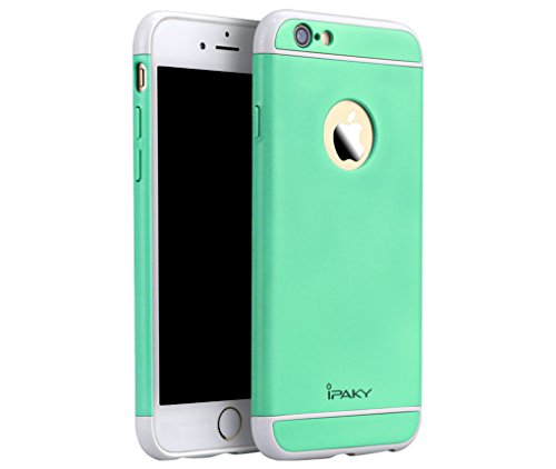 Ipaky 3 Part iPhone 6 and iPhone 6S Ultra Light Weight Back Cover Case with Exact Fit Unique Trendy Fashionable Macaron Color Style (Mint Green)