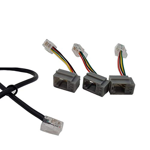 SODIAL 4P4C RJ9 Cable,3.5mm Smartphone Headset to RJ9 Adapter Cable