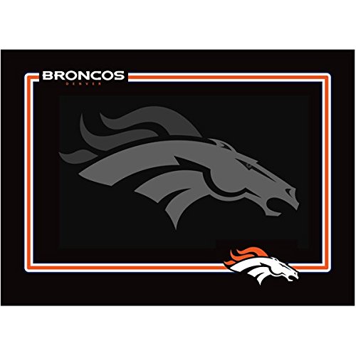 Denver Broncos Premium Neoprene Pet Dog Bowl Mat Placement Non-Skid