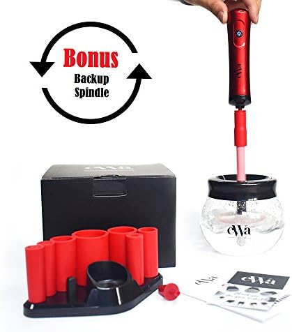 Makeup Brush Cleaner and Dryer Machine Kit - Ewa Professional Portable Electric Automatic 360 Rotating Device With 8 Tools Suitable For All Cosmetic Brushes - Cleaning In Seconds
