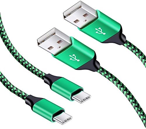 USB Type C Cable Fast Charging, CIQILY 2Pack 6ft USB-A to USB-C Charger Cable,Durable Braided Armor Cord Compatible Samsung Galaxy S10,Note 9,8,S9,S8,S8 Plus,LG V30,V20,G6