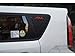 exLED Window Glass Lettering Sports Plate Panel C Pillar Ver.2 (Black & Red Logo) 2-pc Set For 2013 2014 Kia All New Soul