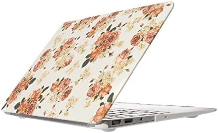 HWER Matte Surface Hard Shell Clip Snap-on Case for Apple Macbook Air 13.3" (A1466 &amp; A1369) ,13.3" Air,Flower