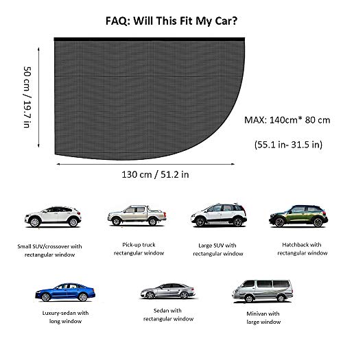 OneAmg Sonnenschutz Auto Baby + Auto Sonnenschutz Frontscheibe, Selbsthaftende Sonnenblenden für Kinder Autosonnenblende mit UV Schutz (2er Set), Sonnenblende Windschutzscheibe Sonnenblende Faltbare