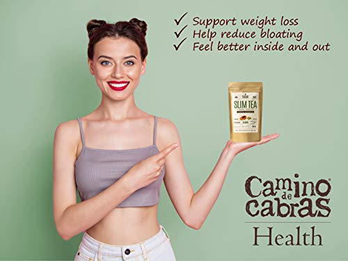 SLIM TEA - Abnehmen Schnell & Fettverbrenner - Grüner Tee lose, Mate, Ingwer, Löwenzahn, weiÃer Tee, Hibiscus, Schachtelhalm, Brennessel, Papaya, Kardamom - Antioxidantien - Natürliche Zutaten 100g – Bild 4