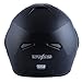 1Storm Motorcycle Street Bike Modular/Flip up Dual Visor/Sun Shield Full Face Helmet Matt Black
