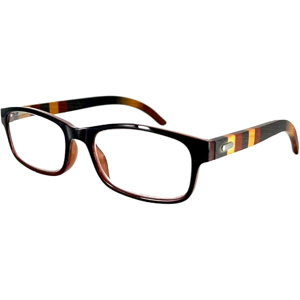 Retro Bamboo Wood Temple Glasses - Clear Lens Frames, Unisex, UV400 Protection