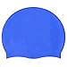 UKEE Silicone Swimming Cap 3D Silicone Design, Odorless, Non-Toxic, Silicone Elastic and Durable Swimming Cap for Adults and Men and Adults, Keep Hair Clean and Dry, Blue