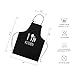 Drhob Black Adjustable 100% Cotton Cooking Kitchen Bib Apron with Pockets for Women Men Chef
