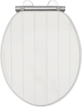 AQUALONA Premium Tongue and Groove Soft Close Toilet Seat White