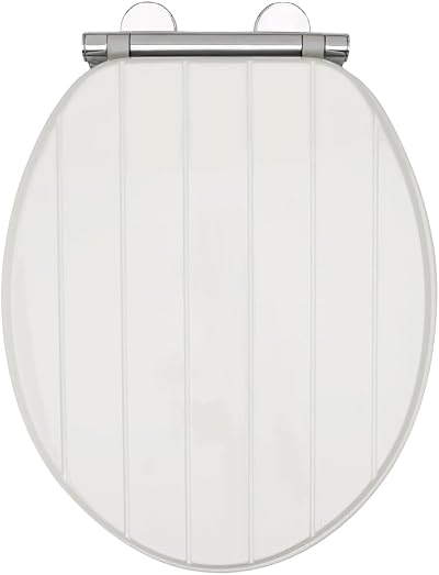 AQUALONA Premium Tongue and Groove Soft Close Toilet Seat White