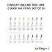 KINGART 436-16 PRO Inkline Color + Black Micro Line & Precision Graphic Pens, 8 COLORS Size 03 (0.35 mm) Nibs, 8 BLACK Assorted Tips, Archival Waterproof Japanese Ink, Art, Illustration, Lettering, Comics & Anime