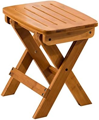 GLZTZ Lightweight Camping Chair, Folding Stool Chair Solid Wood Stool Folding Chair Home Small Bench (Size : SMALL)