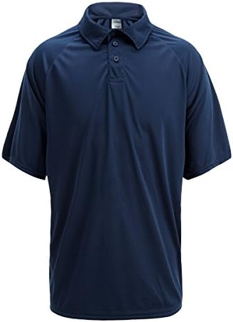 KingPlus Men's Tall Breathable Short Sleeve Polo Shirt Navy 4X Tall
