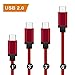 USB Type C Cable, Benicabe (4-Pack 1,3,3,6FT) Nylon Braided Fast Charging Cord for Samsung Galaxy S9 Plus S8 S8 Plus Note 8, Pixel 2, Moto Z , LG V20 and More (Molten Lava)