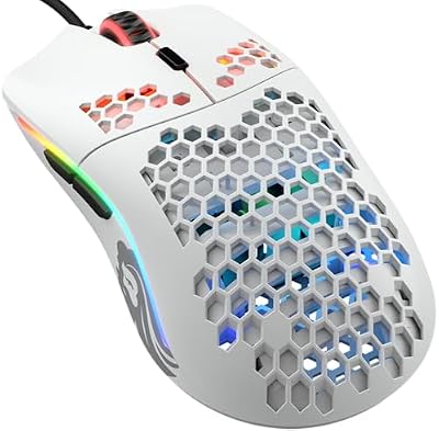 Model O- Ratón Gaming Superligero Pequeño Cable (Matte White)
