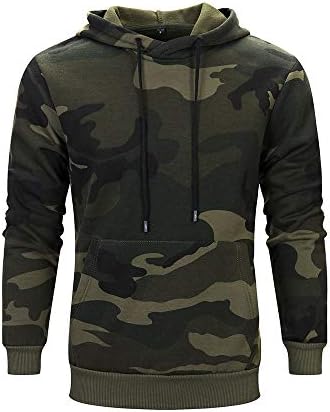 Men Winter Camouflage Hoodies,Kimdera Long Sleeve Military Tracksuit Casual Leisure Hooded Pullover Male Sweatshirt Blouse Jumper