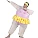 Qshine Inflatable Ballet Ballerina Cosplay Costume Halloween Funny Fancy Dress Blow Up Suit (Adult(150-200CM), Pink)