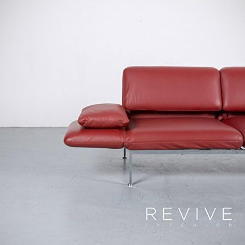 Amazon De Bruhl Sippold Roro Leder Sofa Rot Neuwertig Dreisitzer Couch Funktion Echtleder 6041