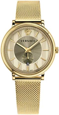 Versace Mens Gold 42 mm V-Circle The Manifesto Edition Watch VBQ070017