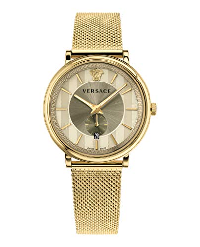 Versace Mens Gold 42 mm V-Circle The Manifesto Edition Watch VBQ070017
