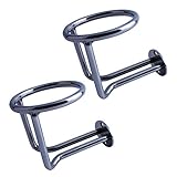 M-ARINE BABY 2 PCS Boat Ring Cup Holder Stainless Steel Ringlike Drink Holder For Marine Yacht