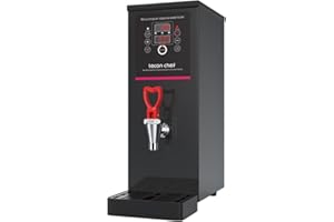 Lecon Chef Water Boiler Eletric Commercial Hot Water Dispenser Countertop 10L Black Automatic 1500W Fast Heating for Restaurant, Home, Office (Without Filter)