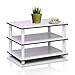 Furinno JUST Coffee Table, 3-Tier Modern Coffee Table with Open Shelf, Toolless Assembly Side Table, for Living Room, Bedroom, Home Office, White