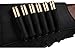 BRONZEDOG Leather Rifle Buttstock Shotgun Shell Holder Recoil Pad .30-30 .308 12/16Ga Hunting Butt Stock Cartridge Ammo Pouch (Black, 12 (16) Ga)