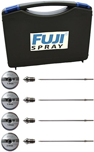 Fuji Air Cap Set 7020-2, 7020-4, 7020-5, 7020-6 for T-Series Spray Gun w/ 5137 Carrying Case Bundle