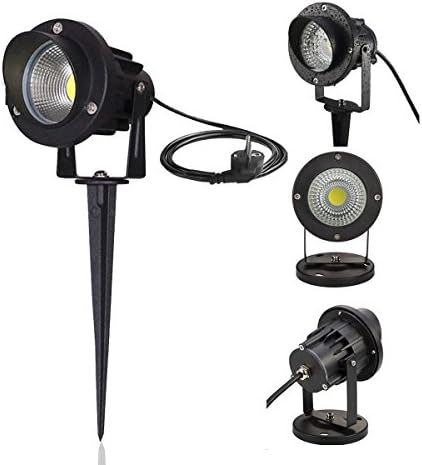 SUNNYLIGHTING High Power Outdoor LED Landscape Lights,10W 5000k (Cool White) COB LED Landscape Garden Wall Yard Path Light With Ground Spike,IP65 Waterproof LED Decorative Driveway Lights