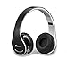 Moobom Universal Foldable and Adjustable On Ear Bluetooth Headphone with Mic and Audio Cable