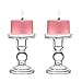 Sidith Clear Glass Pillar Candle Holder, Dual Use Taper Candle Stand for Pillar or Taper Candlesticks (2 Pack) (5.5