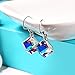 CAT EYE JEWELS Colorful White Swarovski Elements Crystals Earrings S925 Sterling Silver Dangle Drop Earrings for Women E02-SWD-W