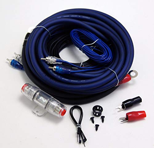 VOODOO 4 Gauge Cable Car Audio Kit Amp Amplifier Install RCA Subwoofer Sub Wiring