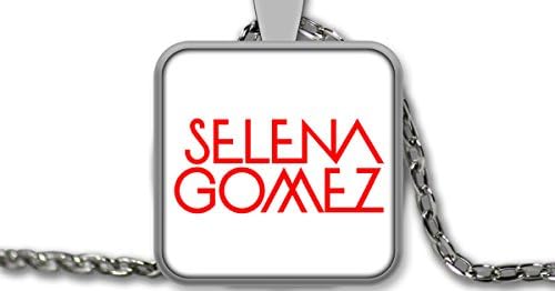 Selena Gomez Square Pendant Necklace 1 inch in diameter