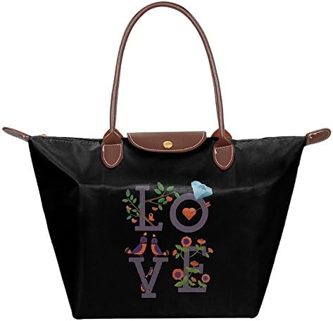 Love Bird Flower Womens Fashion Waterproof Tote Shoulder Bag Shoping Bag