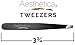 Aesthetica Pro-Series Angled Tweezers - Professional Stainless Steel Precision Slant Tip Tweezer - Perfect for Eyebrows, Chin and Unwanted Hair